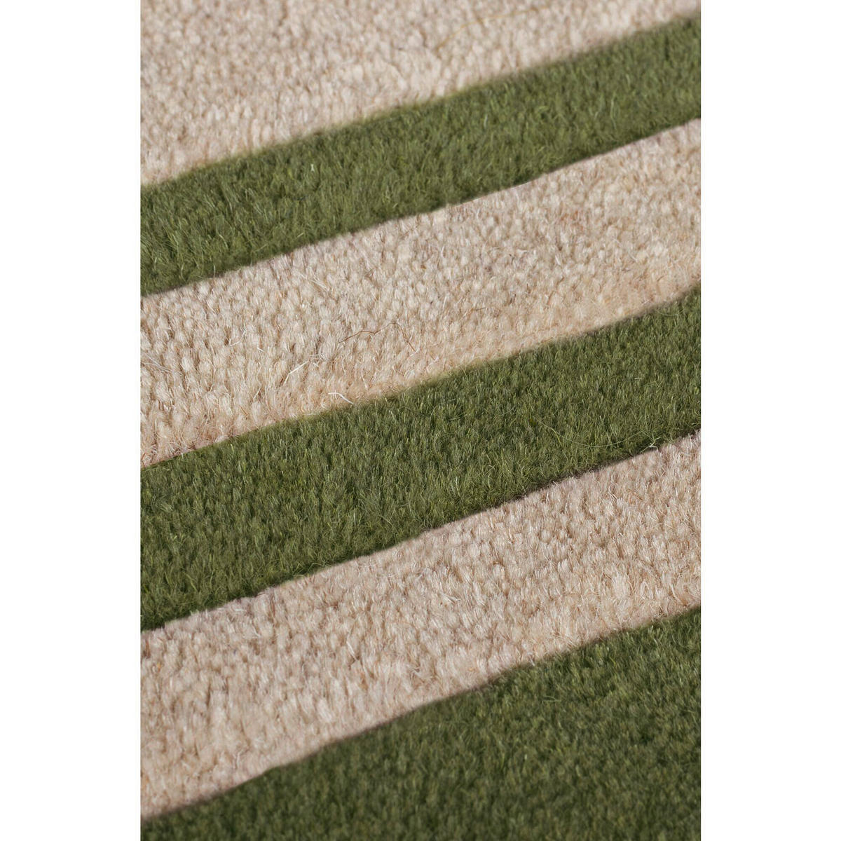 HANDWEBTEPPICH 80/230 cm LOIS Grün, Beige  - Beige/Grün, KONVENTIONELL, Textil (80/230cm) - artgeist