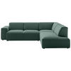 ECKSOFA Grün Cord  - Schwarz/Grün, Design, Kunststoff/Textil (270/210cm) - Pure Home Lifestyle
