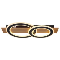 LED-DECKENLEUCHTE    63/35/7 cm  - Dunkelbraun/Opal, Natur, Kunststoff/Metall (63/35/7cm) - Globo