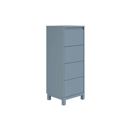 HIGHBOARD Olli Highboard 4S in - Blau, Basics, Holzwerkstoff (48,4/119,7/40,1cm) - Paidi