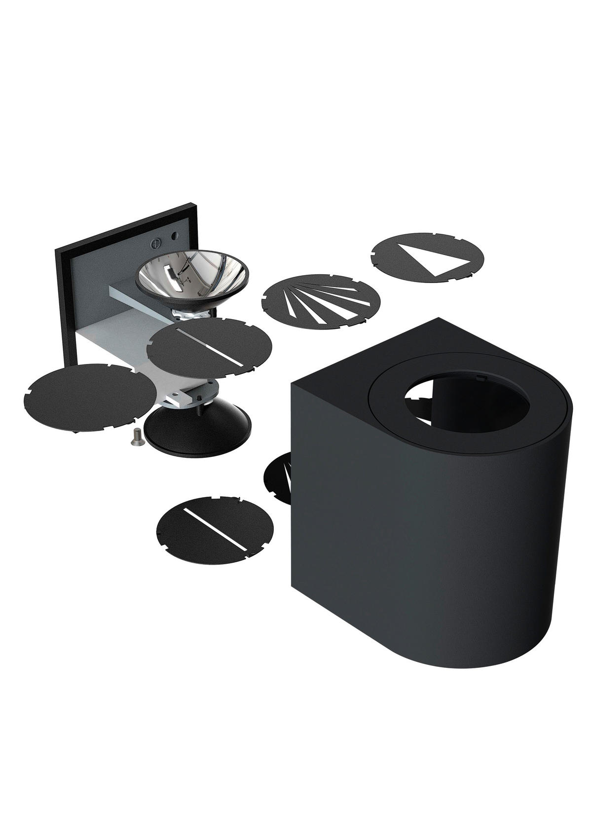 LED-AUßENLEUCHTE Canto   - Weiß, Design, Metall (10,4/8,7/10cm) - Nordlux
