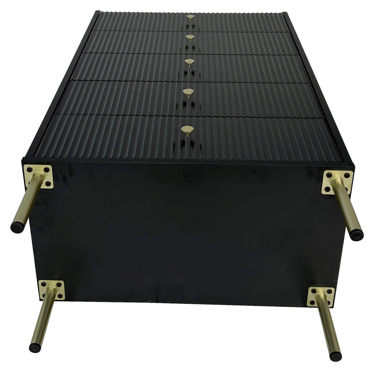 BYRÅ 70/121,6/40 cm  - svart/guldfärgad, Design, metall/trämaterial (70/121,6/40cm) - Xora