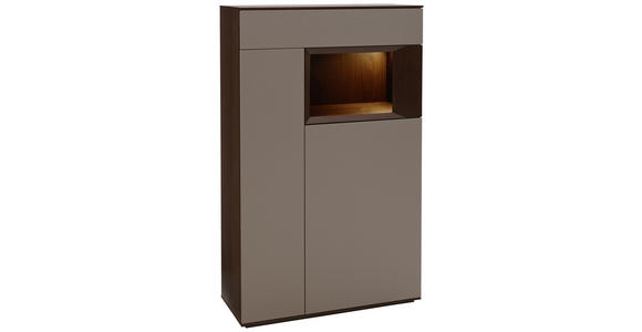 HIGHBOARD 90/145/37 cm - Titanfarben/Nussbaumfarben, Design, Holz/Holzwerkstoff (90/145/37cm) - Dieter Knoll