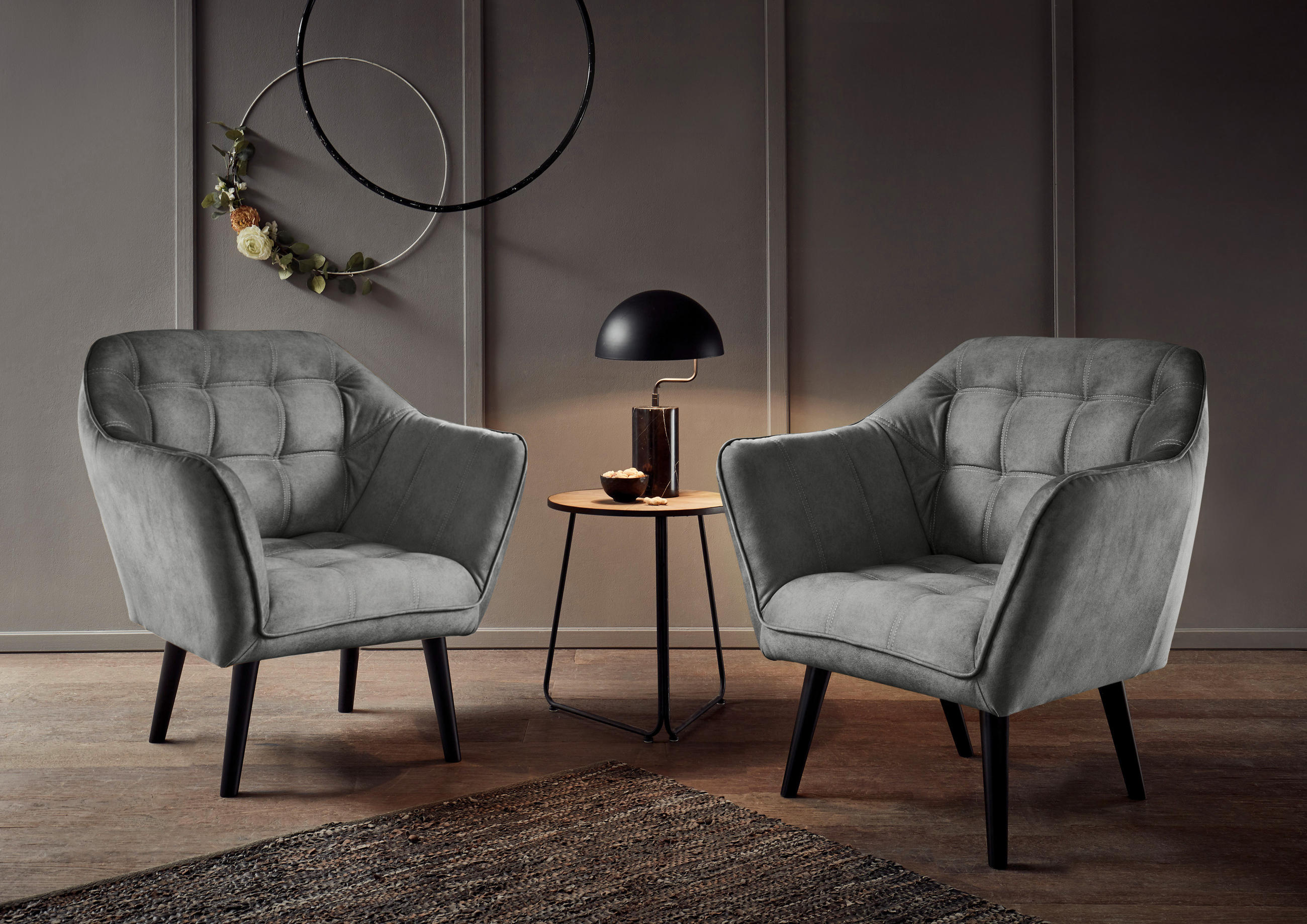 Thumbnail - Mid.you Cocktailsessel, Grau, Textil, 84x87x70 cm, Wohnzimmer, Sessel, Cocktailsessel