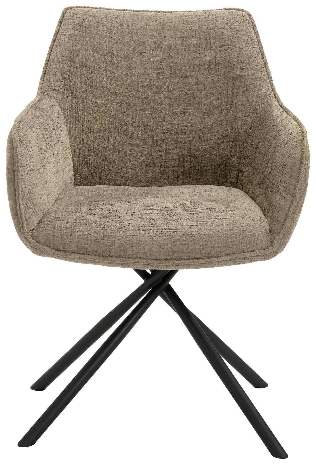 ARMLEHNSTUHL  in Webstoff  - Taupe/Schwarz, Design, Textil/Metall (63/88/62cm) - Novel