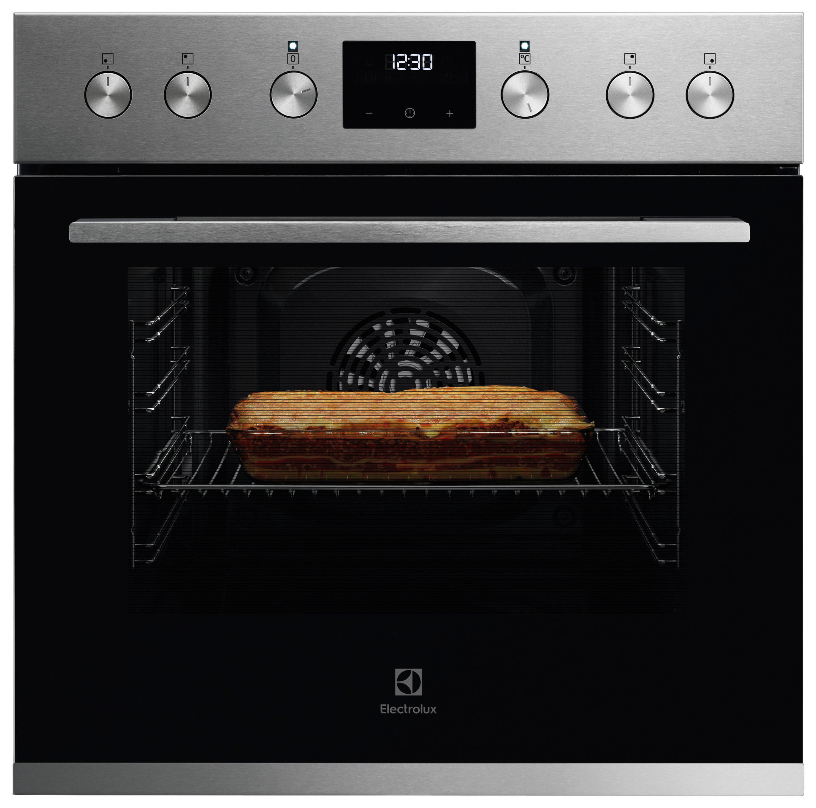Electrolux Einbauherd Edelstahl-Design Edelstahl, Schwarz 59.5x59.8x54.8 cm