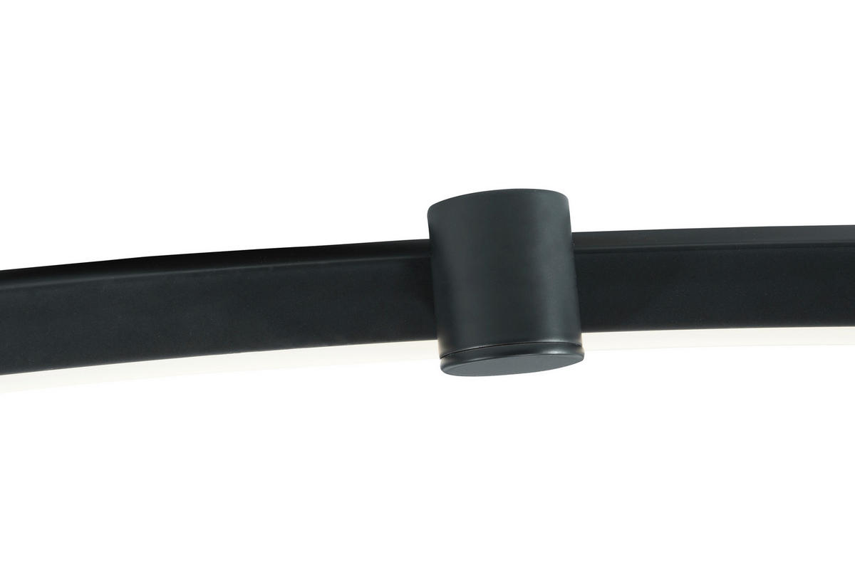 LED-WANDLEUCHTE Scopello 67/6 cm   - Schwarz, Design, Kunststoff/Metall (67/6cm)