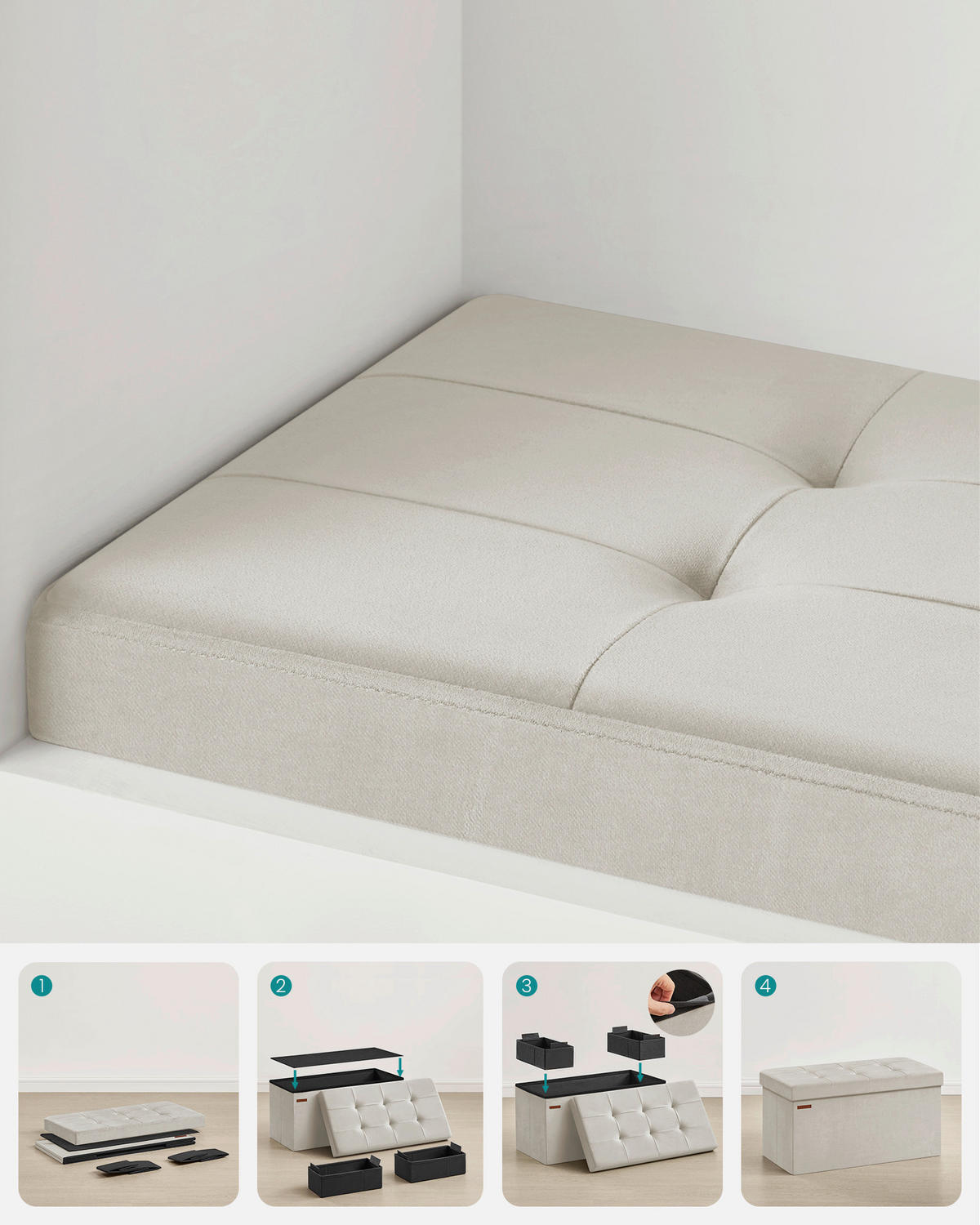 SITZBOX  - Creme, Basics, Textil (76/38/38cm)