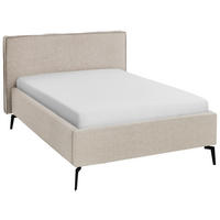 POLSTERBETT 140/200 cm  Beige  - Birkefarben/Beige, Design, Holz/Textil (140/200cm) - home24