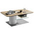 COUCHTISCH Balkeneiche furniert rechteckig Alufarben, Eichefarben, Weiß - Eichefarben/Alufarben, Design, Glas/Holz (120/75/43cm) - Ambiente by Hülsta COUCHTISCH Balkeneiche furniert rechteckig Alufarben, Eichefarben, Weiß - Eichefarben/Alufarben, Design, Glas/Holz (120/75/43cm) - Ambiente by Hülsta