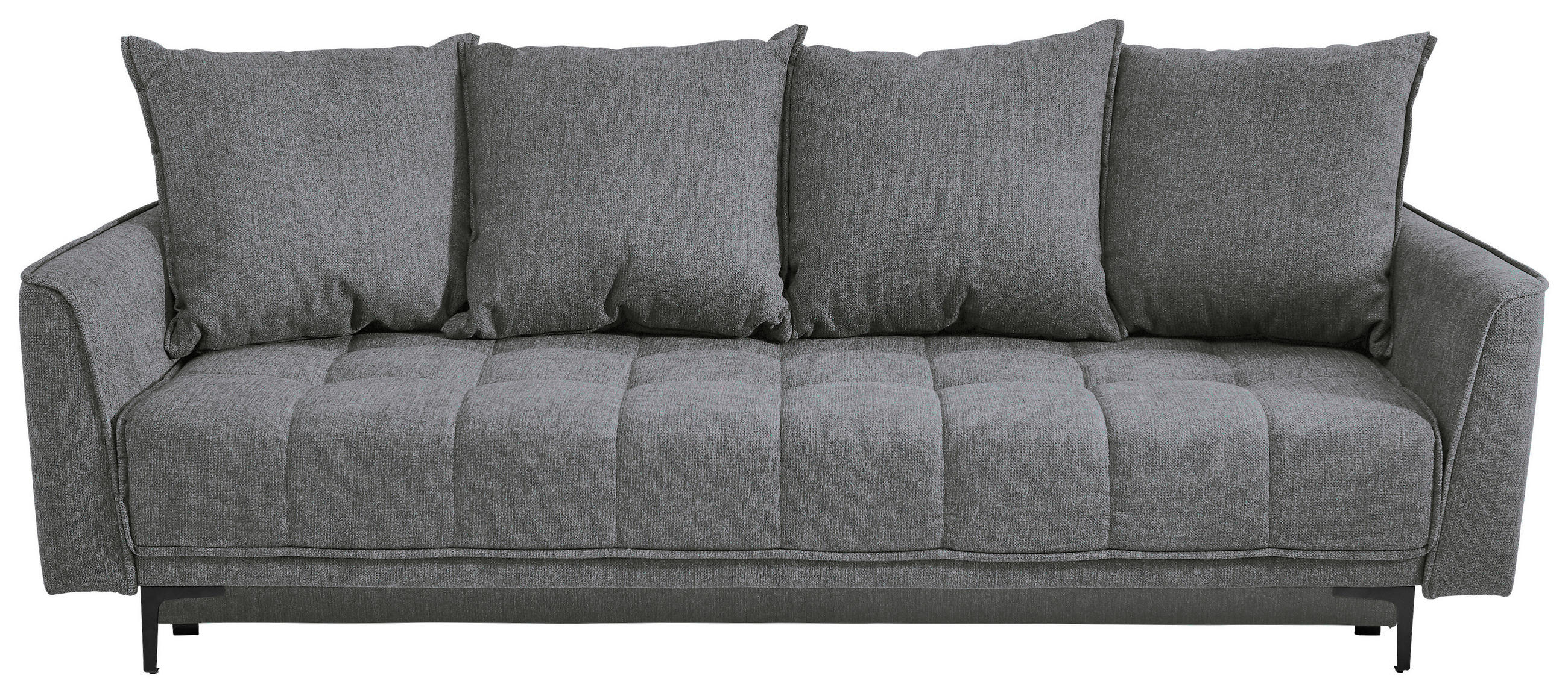 BÄDDSOFFA i flatväv grå  - svart/grå, Design, textil (235/70/108cm) - Livetastic