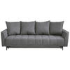 BÄDDSOFFA i flatväv grå  - svart/grå, Design, textil (235/70/108cm) - Livetastic
