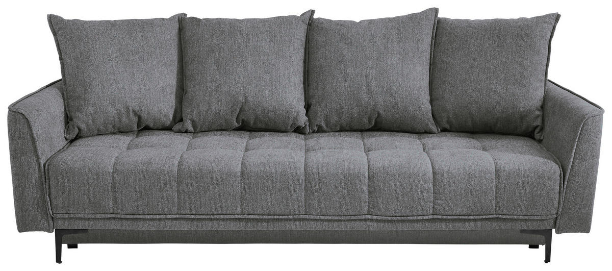 BÄDDSOFFA i flatväv grå  - svart/grå, Design, textil (235/70/108cm) - Livetastic