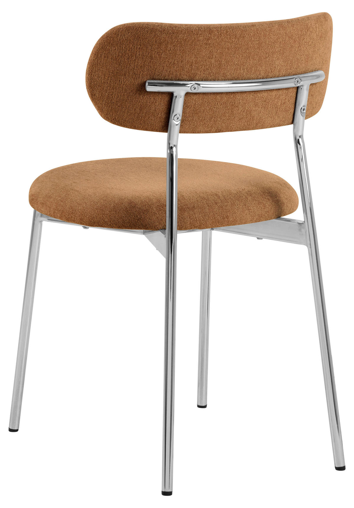 STUHL   Flachgewebe  - Silberfarben/Terracotta, MODERN, Textil/Metall (47/79/53,5cm) - MID.YOU