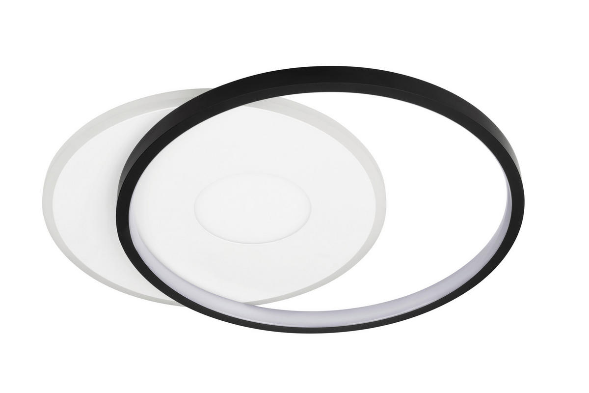LED-TAKLAMPA Glendale 21 W 45,5/38,5/7 cm  - vit/svart, Basics, metall/plast (45,5/38,5/7cm) - Novel