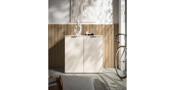 KOMMODE in 90/90/40 cm - Kaschmir/Schwarz, Basics, Holzwerkstoff/Kunststoff (90/90/40cm) - Carryhome