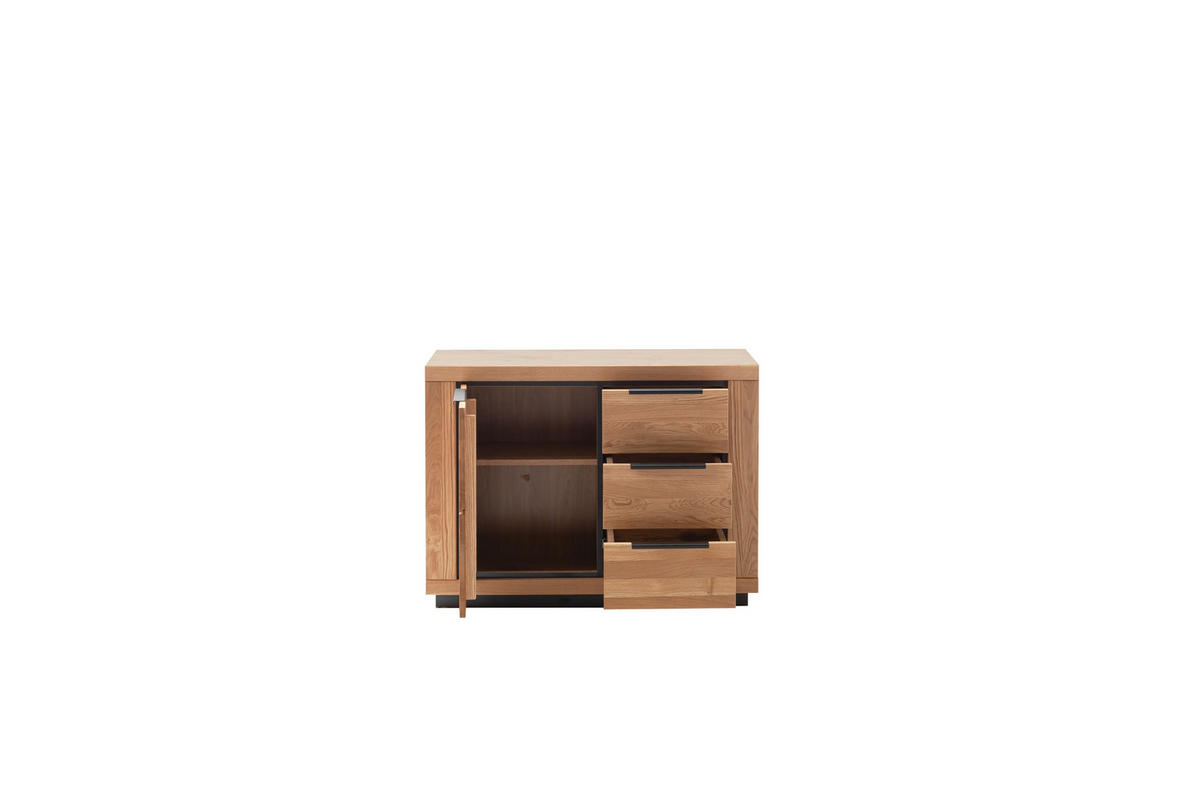 KOMMODE  in 107/80/40 cm  - Wildeiche/Schwarz, Design, Holz/Holzwerkstoff (107/80/40cm) - MID.YOU