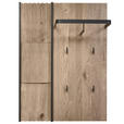 GARDEROBENPANEEL  in 75/115/29 cm  - Eichefarben, Design, Holz/Metall (75/115/29cm) - Johann Jakob