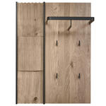 GARDEROBENPANEEL  in 75/115/29 cm  - Eichefarben, Design, Holz/Metall (75/115/29cm) - Johann Jakob