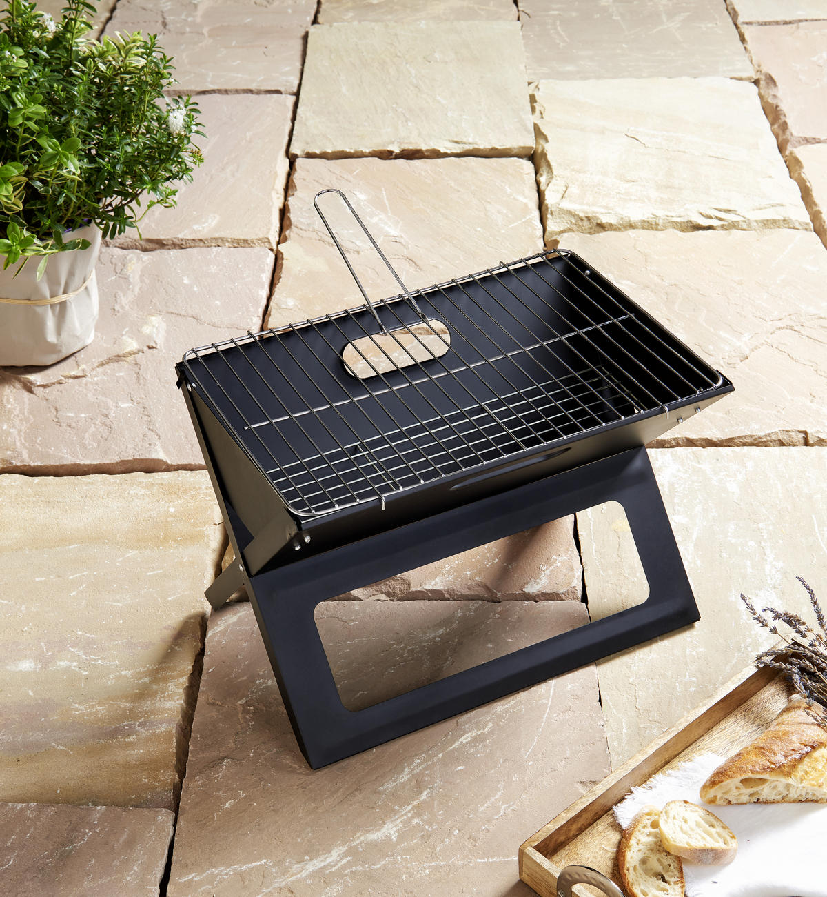 HOLZKOHLEGRILL  Schwarz  - Schwarz, Basics, Metall (44/30,5/30,5cm) - Landscape
