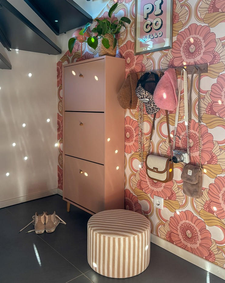 SCHUHKIPPER  in 59,8/131/19,55 cm  - Aprikose, Design, Holz/Holzwerkstoff (59,8/131/19,55cm) - MID.YOU