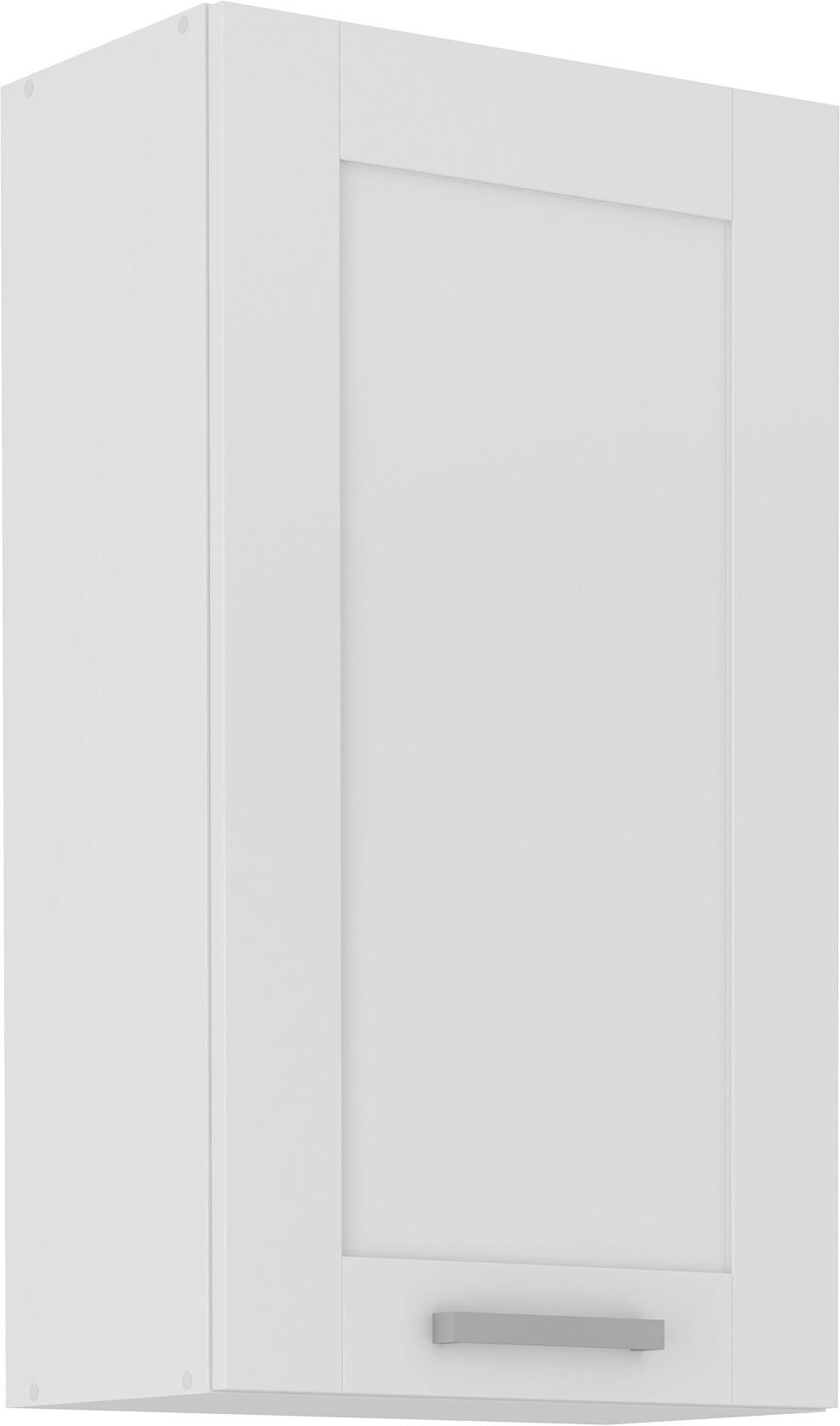 KÜCHENOBERSCHRANK 50/90/31 cm in Weiß - Silberfarben/Weiß, ROMANTIK / LANDHAUS, Holzwerkstoff/Metall (50/90/31cm) - MID.YOU