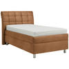 POLSTERBETT 100/200 cm  in Cognac  - Weiss/Cognac, Konventionell, Holz/Textil (100/200cm) - Esposa