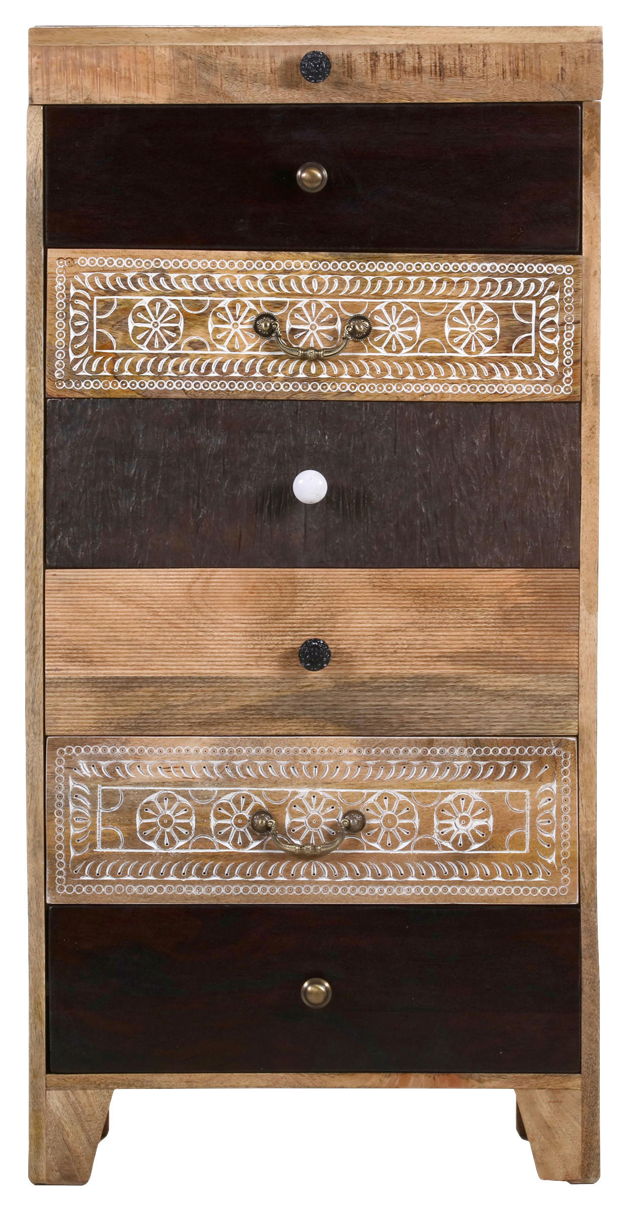 KOMMODE  in 60/120/42 cm  - Dunkelbraun/Braun, Design, Glas/Holz (60/120/42cm) - Landscape