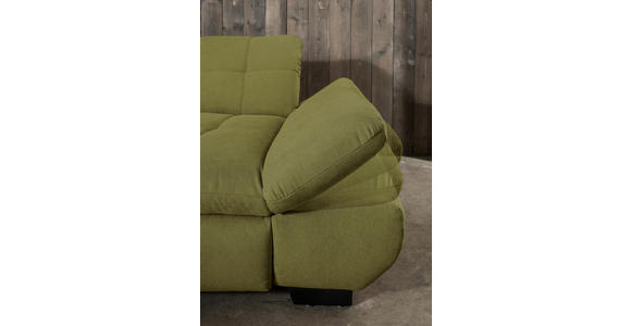 ECKSOFA in Mikrofaser Grün 198/290 cm - Schwarz/Grün, Design, Textil/Metall (198/290cm) - Xora