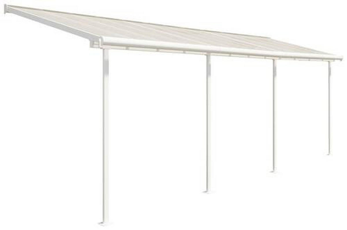 TERRASSENÜBERDACHUNG - Weiß, Basics, Metall (670/257/230cm) - Ambia Garden