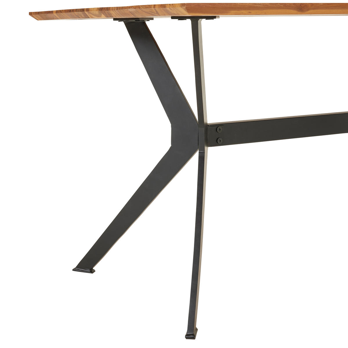 MATBORD i trä 180/90/76 cm   - teakfärg/svart, Lifestyle, metall/trä (180/90/76cm) - Linea Natura