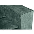 BIGSOFA in Flachgewebe Grün  - Chromfarben/Grün, KONVENTIONELL, Textil/Metall (256/68/122cm) - Carryhome