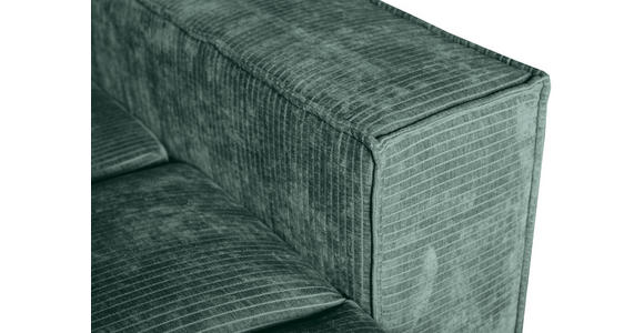 BIGSOFA in Flachgewebe Grün  - Chromfarben/Grün, KONVENTIONELL, Textil/Metall (256/68/122cm) - Carryhome