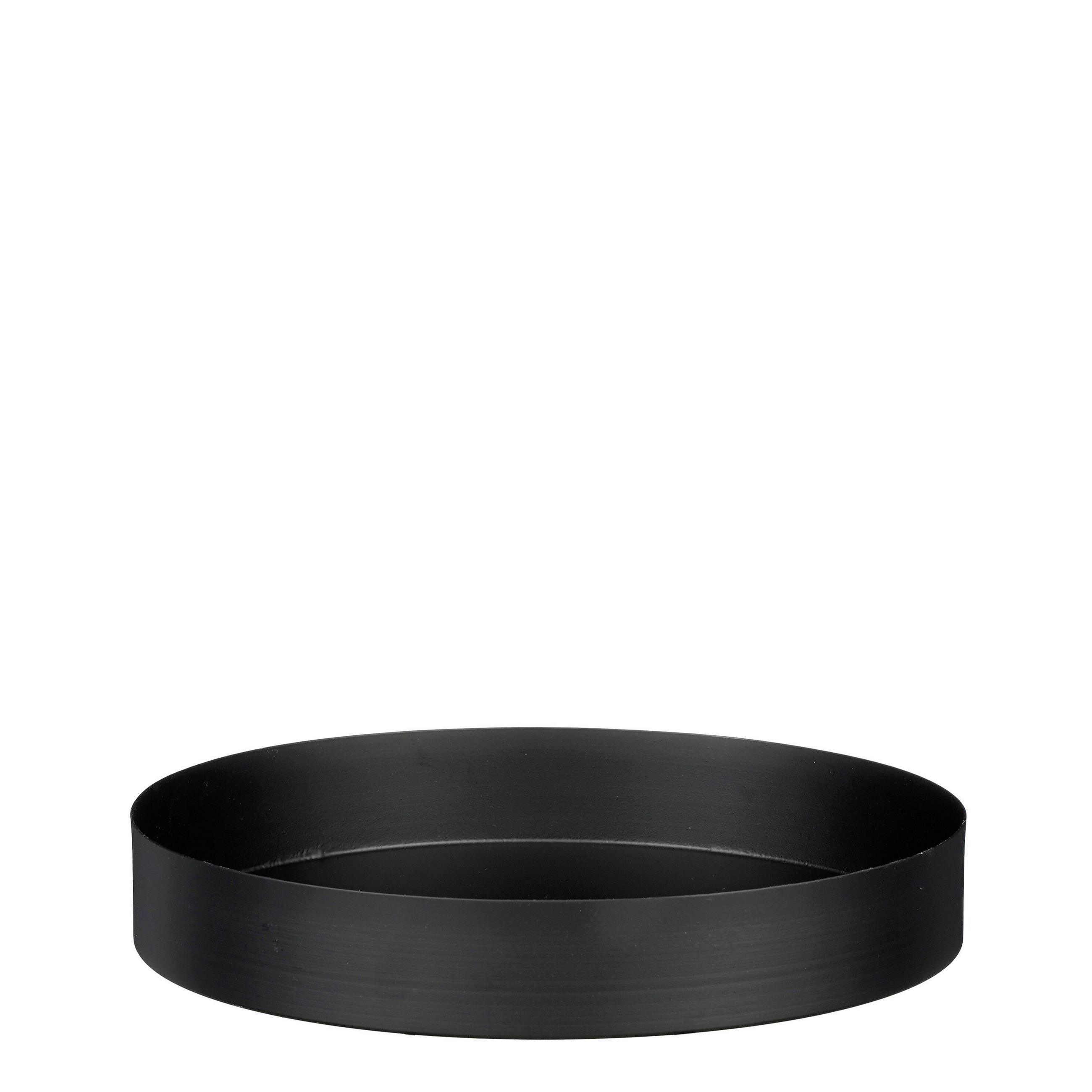 DEKORAČNÝ PODNOS  - čierna, Basics, kov (23,5cm/3.5cmcm)