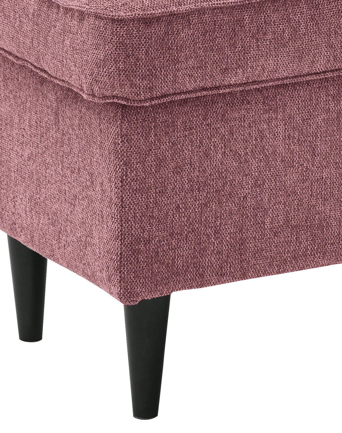 HOCKER in Textil, Holzwerkstoff Rosa  - Schwarz/Rosa, Basics, Holzwerkstoff/Textil (63/43/42cm) - MID.YOU