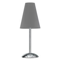 TISCHLEUCHTE 20/54 cm   - Chromfarben/Grau, KONVENTIONELL, Textil/Metall (20/54cm)