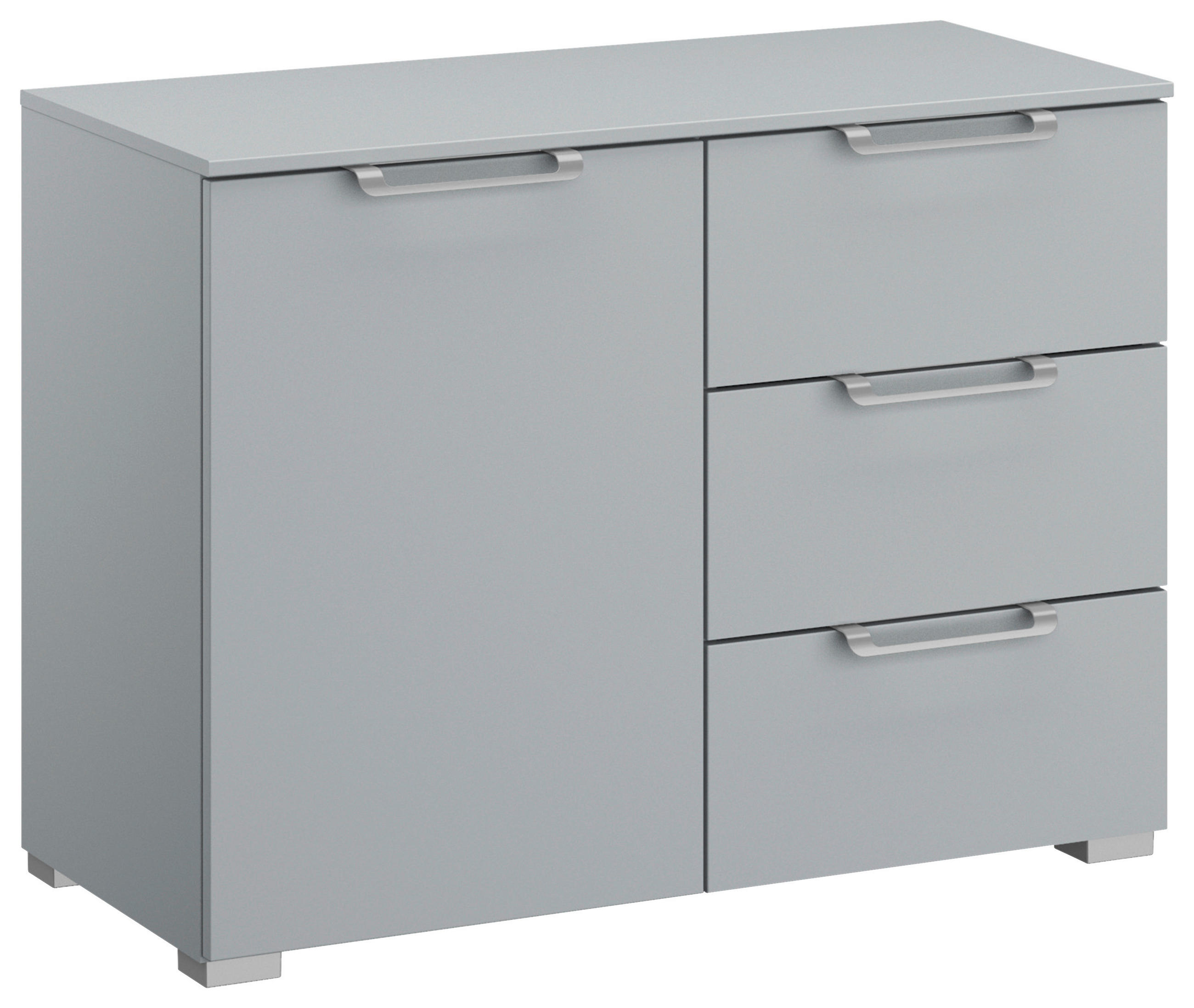 KOMMODE  in 80/61/42 cm  - Silberfarben/Hellgrau, Design, Holzwerkstoff/Kunststoff (80/61/42cm) - Novel