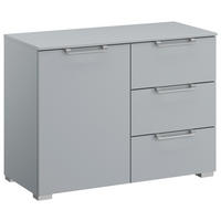 KOMMODE  in 80/61/42 cm  - Silberfarben/Hellgrau, Design, Holzwerkstoff/Kunststoff (80/61/42cm) - Novel