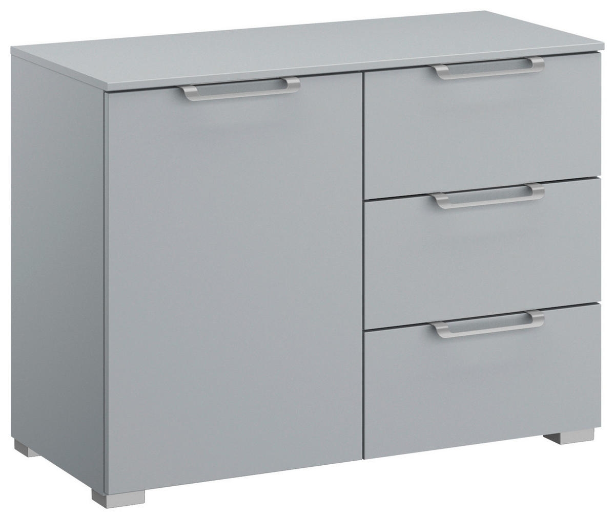 KOMMODE  in 80/61/42 cm  - Silberfarben/Hellgrau, Design, Holzwerkstoff/Kunststoff (80/61/42cm) - Novel