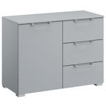 KOMMODE  in 80/61/42 cm  - Silberfarben/Hellgrau, Design, Holzwerkstoff/Kunststoff (80/61/42cm) - Novel