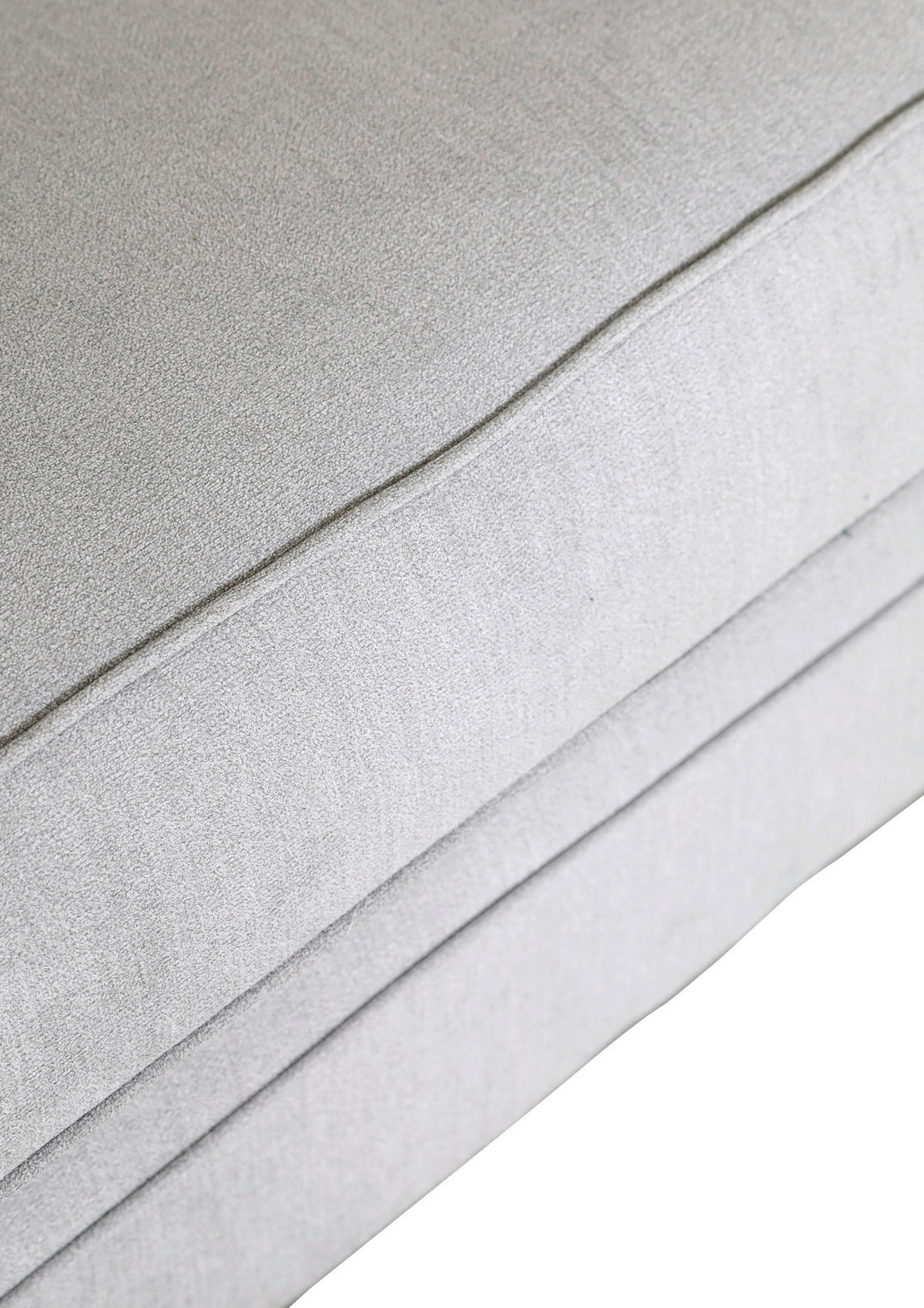 BIGSOFA Flachgewebe Hellgrau  - Dunkelbraun/Hellgrau, KONVENTIONELL, Holz/Textil (270/80/110cm) - Livetastic