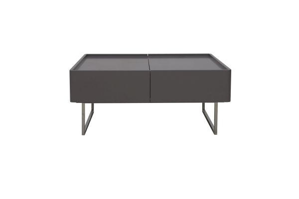 SOFFBORD i trämaterial 80/80/34,50 cm  - stålfärgad/grå, Design, metall/trämaterial (80/80/34,50cm) - Novel