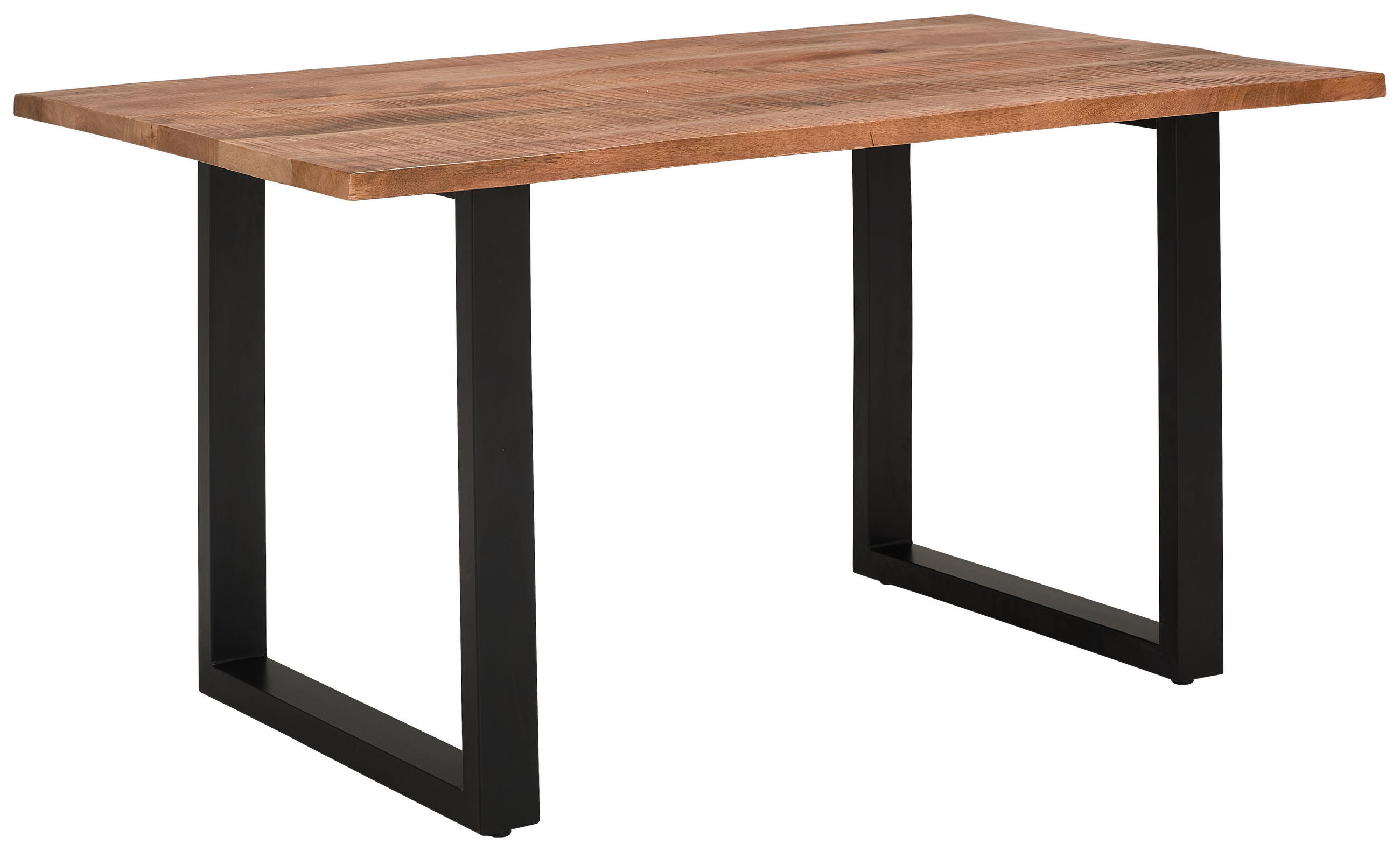 ESSTISCH in Holz, Metall  - Schwarz/Naturfarben, LIFESTYLE, Holz/Metall (160/76/90cm) - Landscape