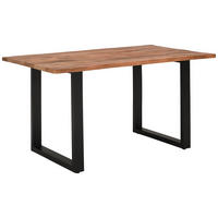ESSTISCH in Holz, Metall  - Schwarz/Naturfarben, LIFESTYLE, Holz/Metall (160/76/90cm) - Landscape