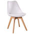 STOL, les, umetna masa bela - bukev/bela, Moderno, umetna masa/les (48,50/83,5/53,50cm) - Carryhome STOL, les, umetna masa bela - bukev/bela, Moderno, umetna masa/les (48,50/83,5/53,50cm) - Carryhome