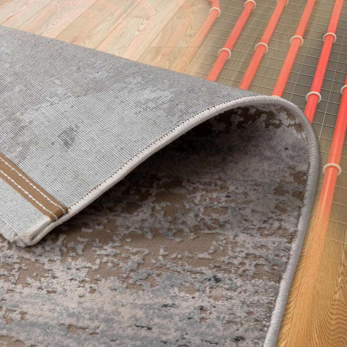 WEBTEPPICH 80/150 cm Antea Grau, Beige  - Beige/Grau, Design, Textil (80/150cm) - Novel