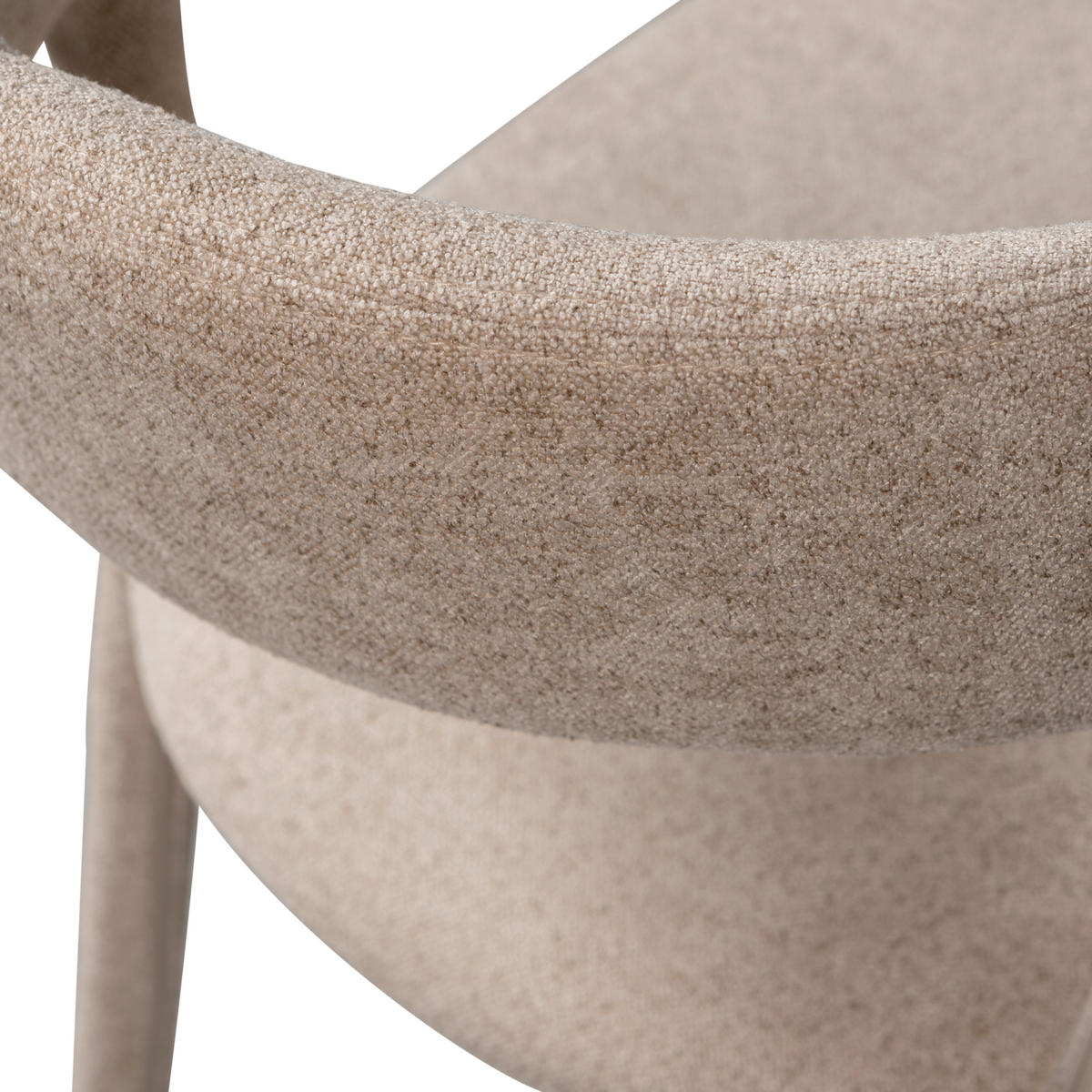 STUHL-SET 2 Stück  in Webstoff Textil  - Sandfarben, MODERN, Textil (51/76/56cm) - Livetastic