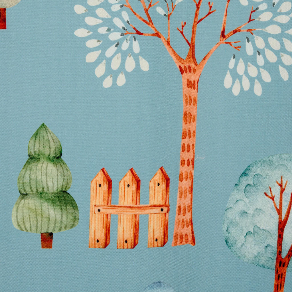 Thumbnail - Ben'n'jen Kindervorhang Alberi, Blau, Textil, Bäume, 140x245 cm, DIN EN ISO 50001, DIN EN ISO 9001, Oeko-Tex® Standard 1...
