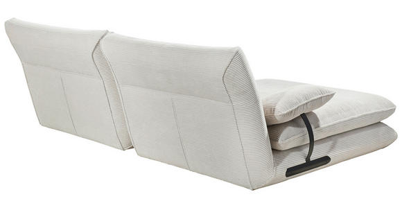 ECKSOFA Creme Cord  - Creme/Schwarz, KONVENTIONELL, Kunststoff/Textil (173/244cm) - Carryhome