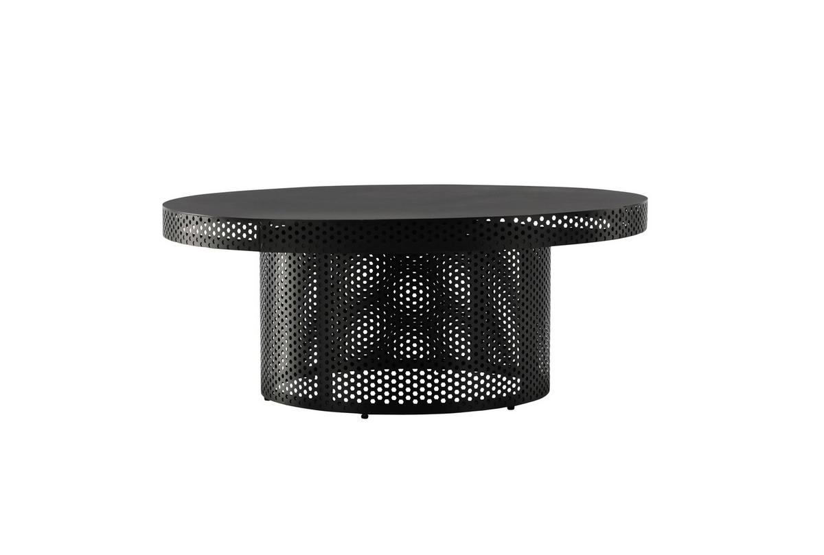 COUCHTISCH 100/100/40 cm rund Schwarz  - Schwarz, Design, Metall (100/100/40cm) - Livetastic
